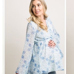 Pinkblush Tops - Pinkblush Ivory Paisley Wrap Top Pinkblush Tops - Pinkblush Ivory Paisley Wrap Top